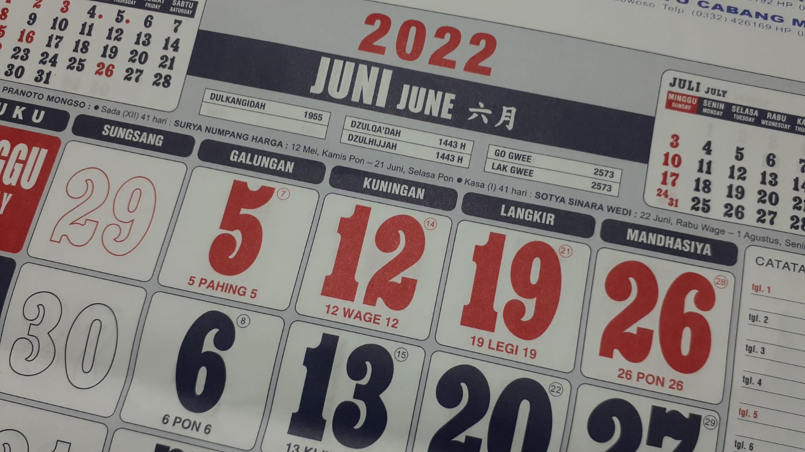 Kalender Juni 2022 Lengkap Dengan Tanggal Merah Dan Keterangannya